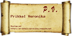 Prikkel Veronika névjegykártya